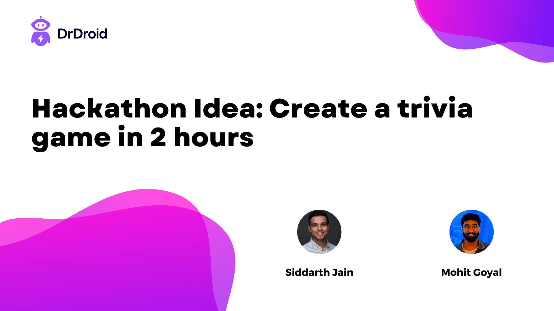 Create a trivia game about a random topic in 2 hours