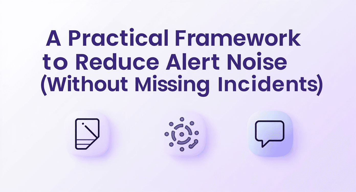 A Practical Framework to Reduce Alert Noise (Without Missing Incidents)